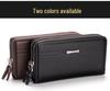 Men's High-Capacity Luxury Wallet and Phone Bag with Double Zipper and Multiple Card Slots