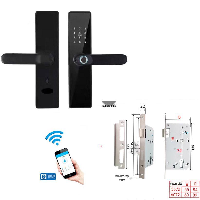 Mehrsprachiges Smart-Fingerabdruck-Türschloss mit Graffiti-Design