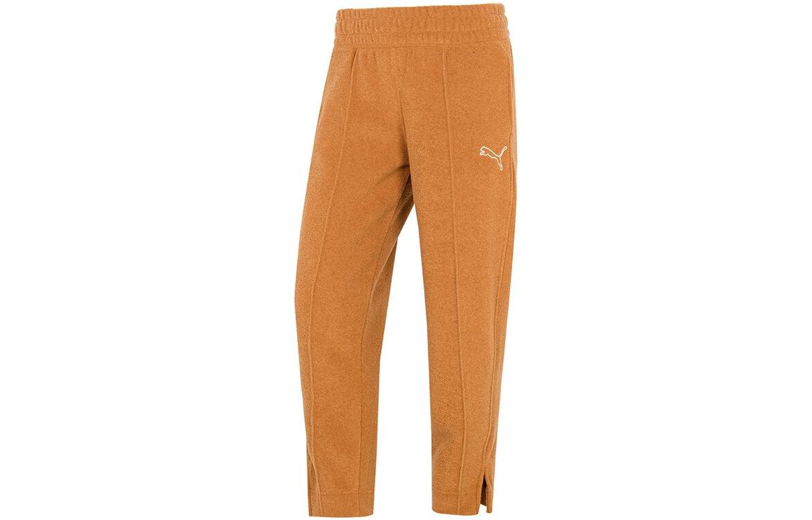 PUMA Casual Pants Women s Earth Yellow Moderate Straight Fit Pants 672354-74 XXL