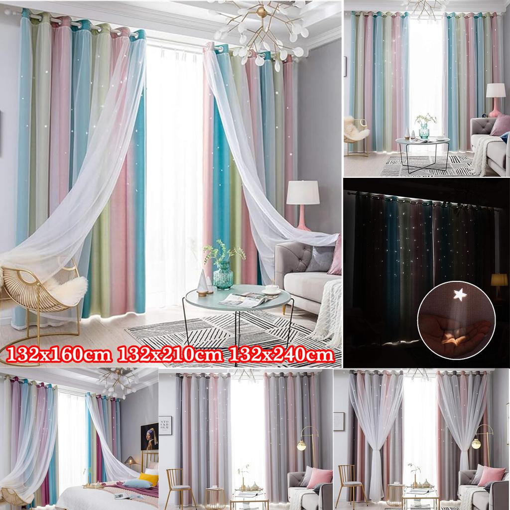 Children's Room Blackout Curtain With Stars, Blackout Curtains For Bedroom