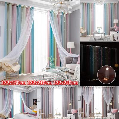 Children's Room Blackout Curtain With Stars, Blackout Curtains For Bedroom