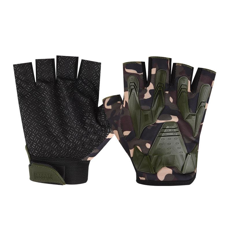 

Tactical Half Finger Gloves Men s Outdoor Sports Cycling Training Anti Slip and Wear Resistant Protection Operations Military Fan Seal Special Forces One Size