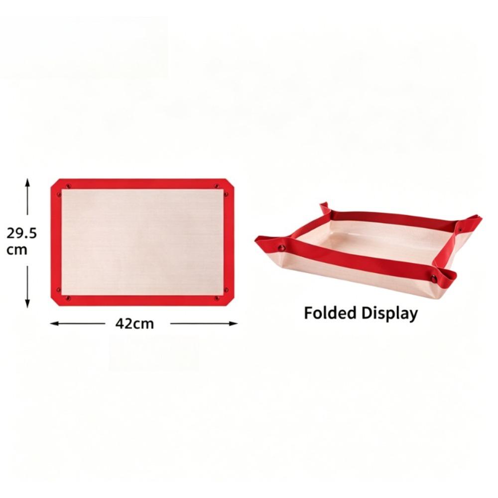 Hitzebeständige Auslaufschutz Silikon Backmatte Blatt Antihaft Ofen Netzmatte Kleines Knopfdesign Glasfaser Backform Backmatte