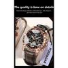 POEDAGAR Luxury Automatic Wristwatch Waterproof Luminous Date Week Leather Men Watch Tourbillon Mechanical Fashion Watches