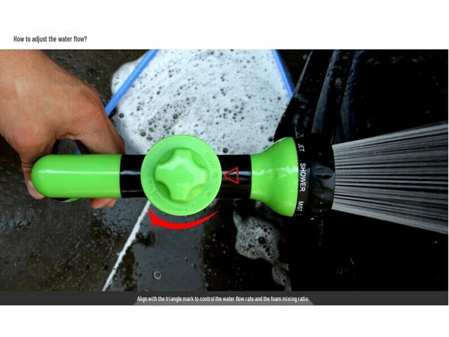 High-Pressure 8-in-1 Foam Water Gun for Car and Garden