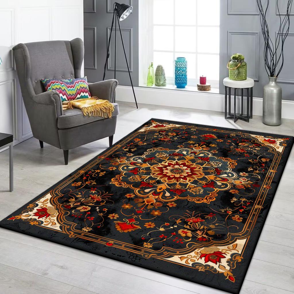 Tappeto Persiano di Lusso Soggiorno Tappeto di Grandi Dimensioni Antiscivolo Tappetino per Tavolini da Caffè Decorazione Casa Tappeto per Camera da Letto Salotto Tapis Salon