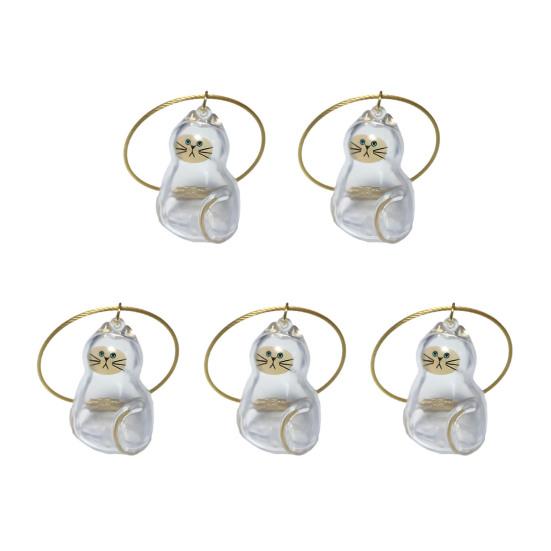 5Pcs Hair Memorial Storage Bottle Cat Cat Locket for Storing Fur