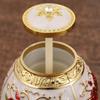 Automatic Push-Type Toothpick Box Engraving Rose Alloy Platinum Toothpick Organizer Holder European Style Decoration Unique Gift