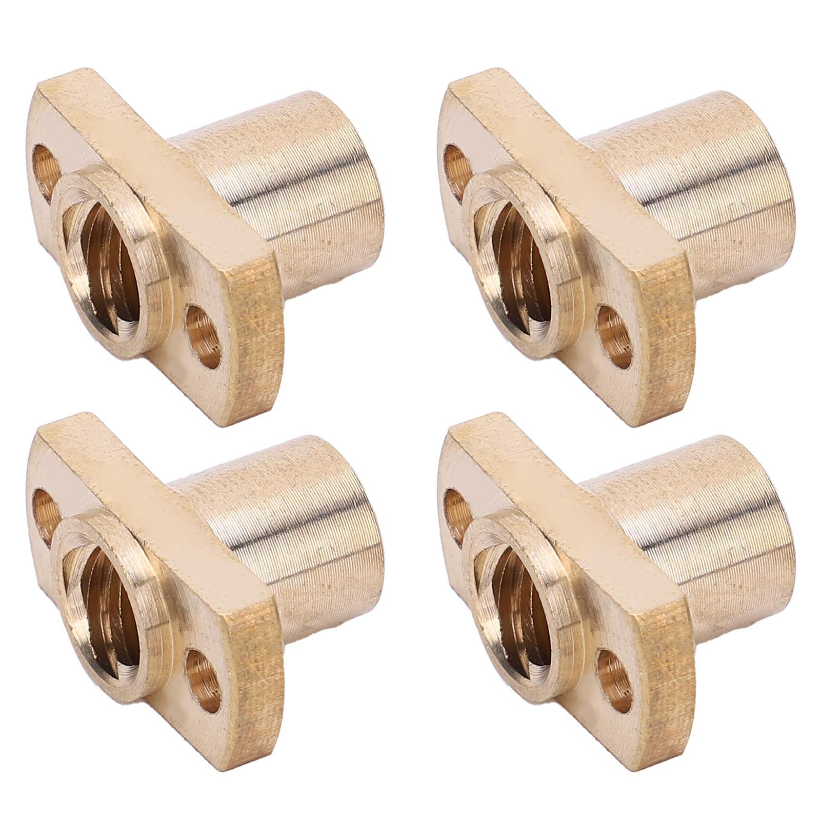 

4 шт. трапециевидная гайка T8, латунный H-фланцевый крепеж, аксессуары для 3D-принтеров, 8 мм