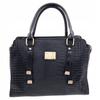 Elegant Handbag With A Crocodile Snake Pattern, Patent Leather