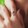 Halloween Skull Hand Open Ring Dark Wind Love S925 Sterling Silver Ring Jewelry