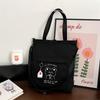 Simple autumn and winter new bag women's texture atmospheric canvas bag student class schoolbag cartoon handbag bag