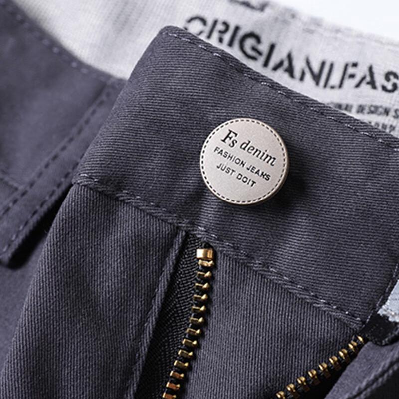 ROMON Men's Warm Straight-Fit Casual Pants