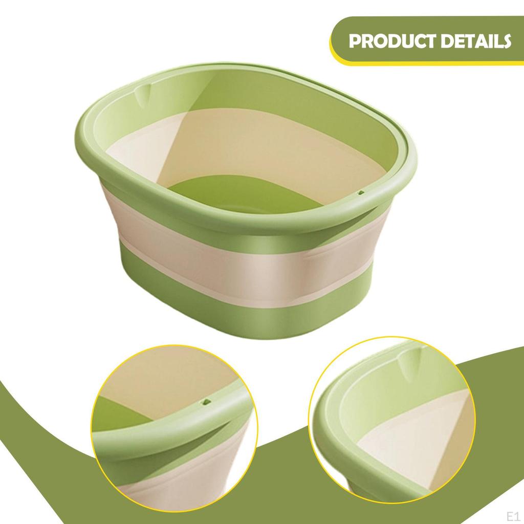 Foldable Foot Bath Basin Barrel Fishing Bucket Storage Container Soaking Tub Washing for