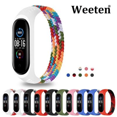 Nylon Wristband Colorful Silicone Wristband Strap for Mi Band 10 9 8 Watchband Braided Solo Loop Pulseira Bracelet Mi Band 8