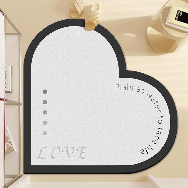 

Коврик для входа в дом Грязеотталкивающий нескользящий коврик для входа в дом Коврик для входа в дом Коврик в форме сердца Впитывающий коврик для входа в дом 40 * 40cm diatom mud