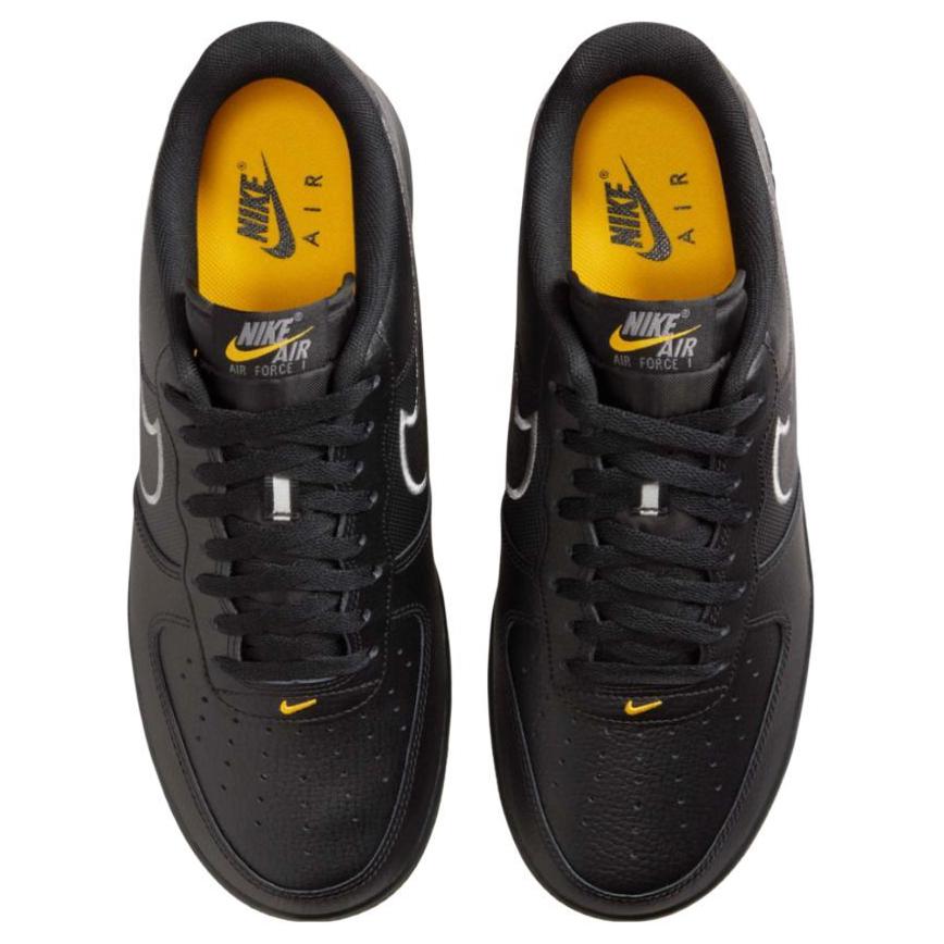 Nike Buty Męskie Air Force 1 Low Czarne Laserowy Pomarańczowy Metaliczne Srebrne IB7677-001