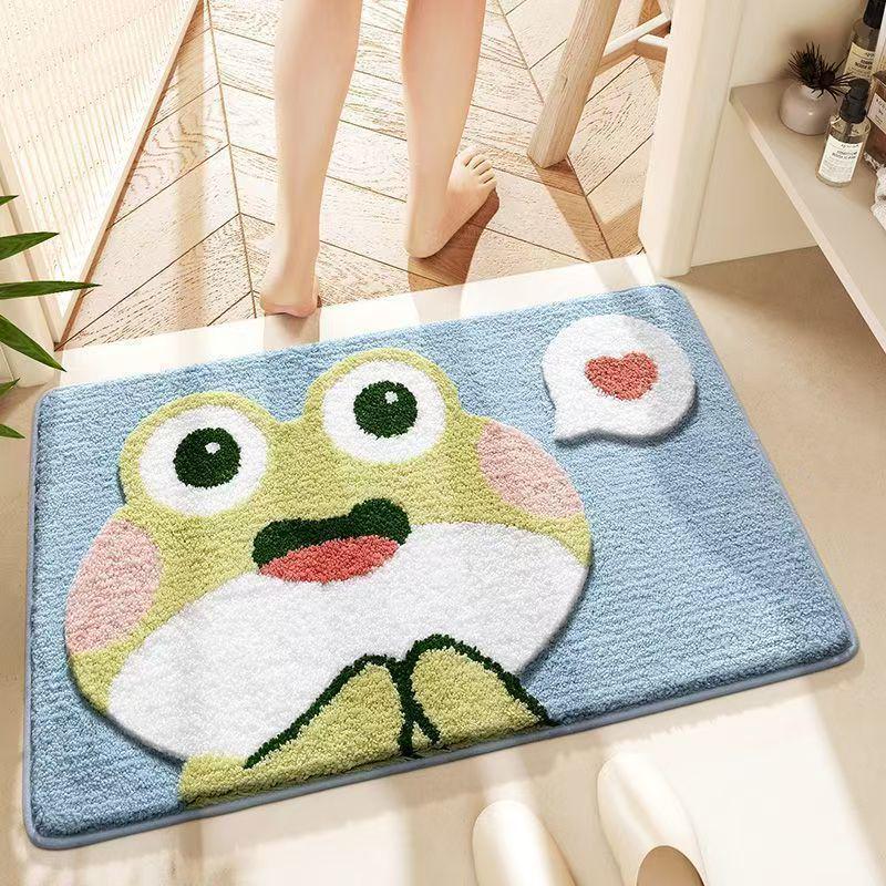 Adorable Imitation Cashmere Absorbent Bathroom Mat Carpet for Bedroom & Toilet