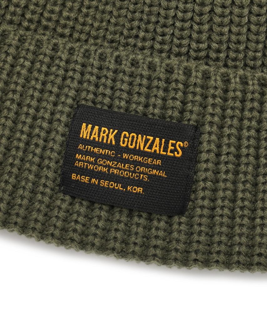 Mark Gonzales Knit Cuff Beanie - Khaki