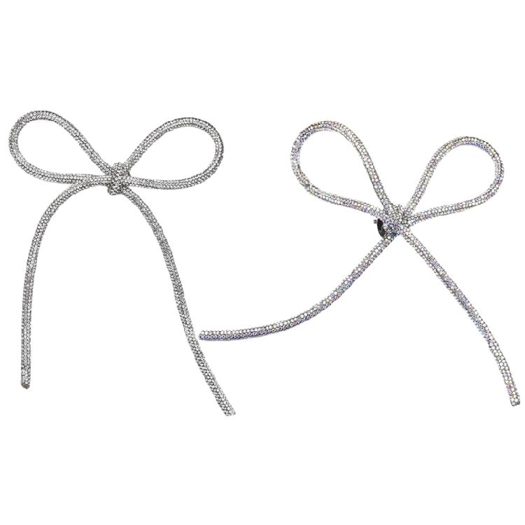 Elegant Diamond Embellished Bowknot Brooch Unique Collar Pin for Fashion Lovers
