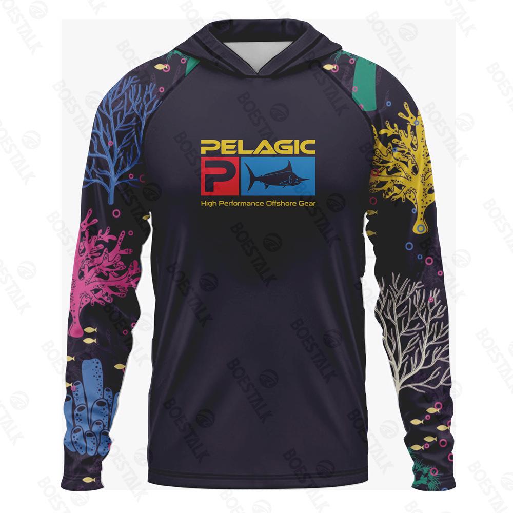 2024 New Long Sleeve Hooded Fishing Suit Lightweight Sunscreen UV Protection UPF 50 Luya Fishing Suit