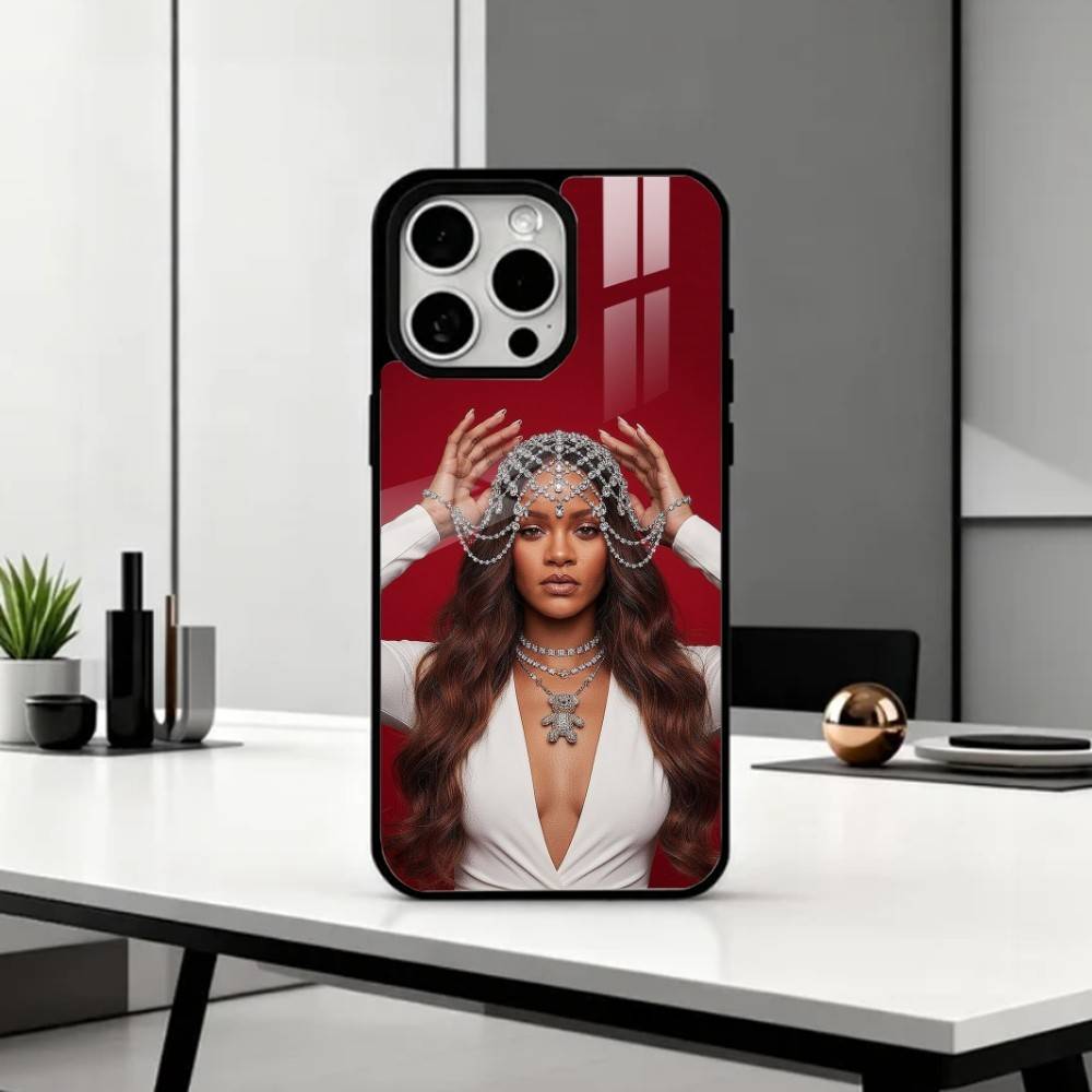R-Rihanna Navy F-Fan Club  Phone Case For iPhone17,16,15,14,13,12,11 Plus,Pro Max Magnetic For Magsafe Wireless Charging