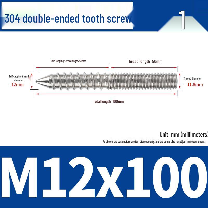 Śruba samogwintująca ze stali nierdzewnej 304 z podwójnym łbem i gniazdem sześciokątnym do mebli, ostro zakończona, M4 M5 M6 M8.