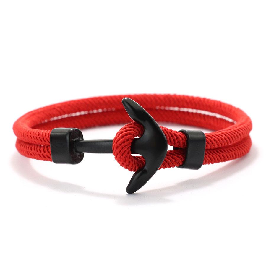 Anchor Bracelet Men Fashion Student Navy Style Simple Student Trendy Men Women Braided Milanese Rope Braclet Couple Braslet