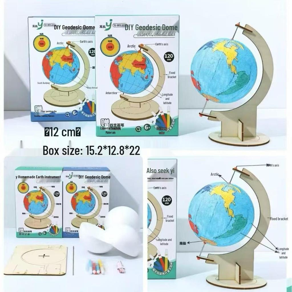 DIY Globe Educational Toy Kit for Kids 6+ - Science Experiment Model