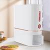 10KG Large Rice Dispenser with Measuring Cup, White Dry Food Storage Container for Kitchen, Pantry Organization, Flour, Cereal