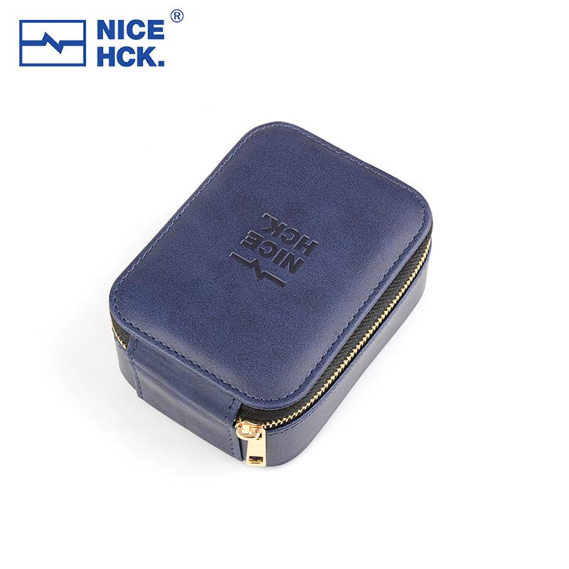 NICEHCK Large Capacity Shockproof Headphone Case - PU Zipper, Multi-functional, Portable Protective Storage