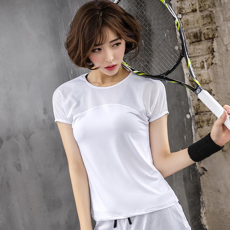 Women's Quick-Dry Yoga Set: Hollow Out Top with Short Sleeves and Tight Pants - 3-Piece Summer Fitness Outfit