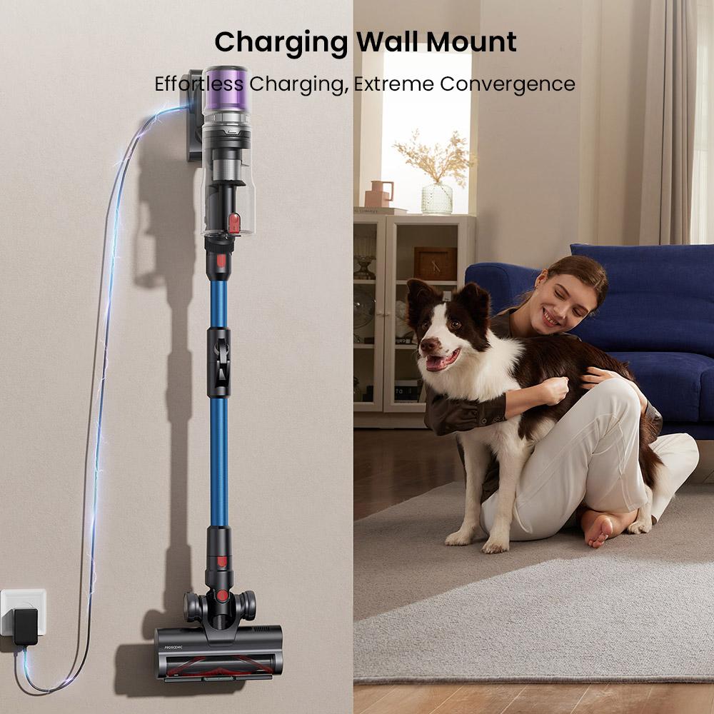 Proscenic P16 Cordless Stick Vacuum Cleaner, 50kPa Suction, 55mins Runtime, 180° Bendable Wand