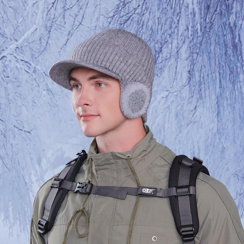 

Wool Blend Baseball Cap With Windproof Feature For Winter Sports And Casual Wear світло-сірий колір