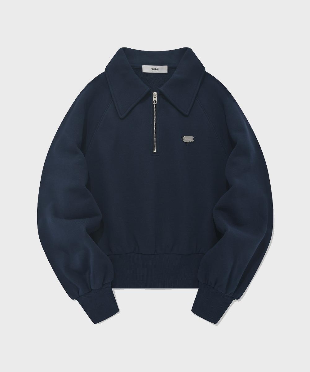 Pallet Brush Logo Collar Sweatshirt Navy Navy/M