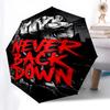 1pc Never Back Down Automatic Open, Windproof, Compact Travel Umbrella, Gift for Birthday, Christmas, Business 93053