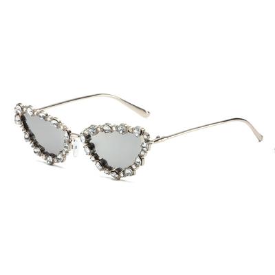 Diamond Cat Eye Sunglasses Women Retro Crystal UV400 Sun Glasses Vintage Luxury Brand Female Shades for Men