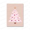 Pink Christmas Tree Snowman House Posters Canvas Painting Wall Art Pictures Winter Holiday Prints for Home Farmhouse Decoration