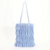 Polyester Wrinkled Tote Bag With Floral Embellishments For Daily Casual Wear