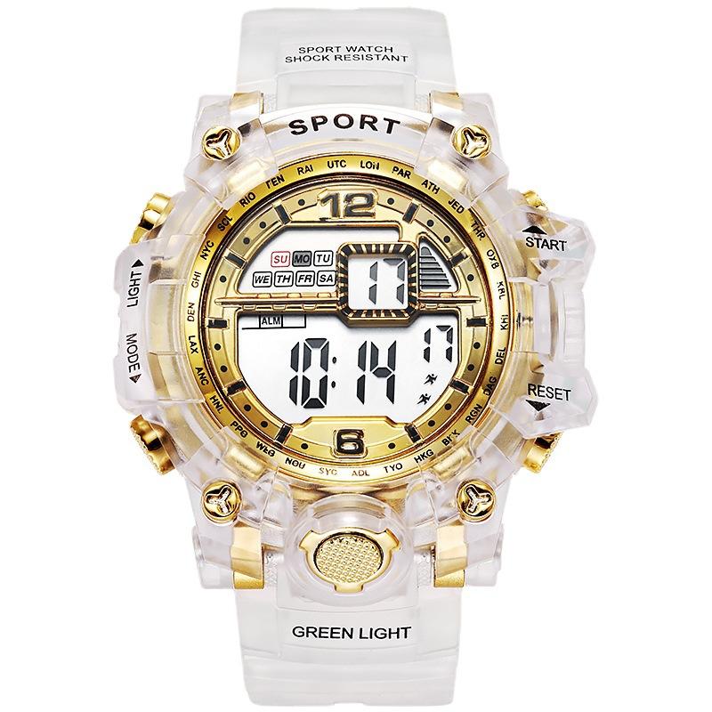 Digital Watch for Women Men Women Sports Transparent Design Student Child Electronic Wristwatch