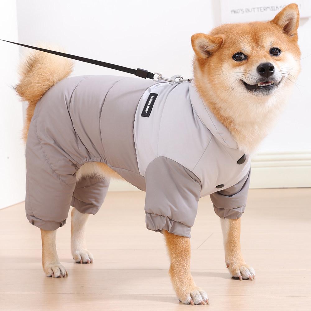 Shiba Inu Winter Warm Four-Legged Dog Outfit for Medium and Small Breeds