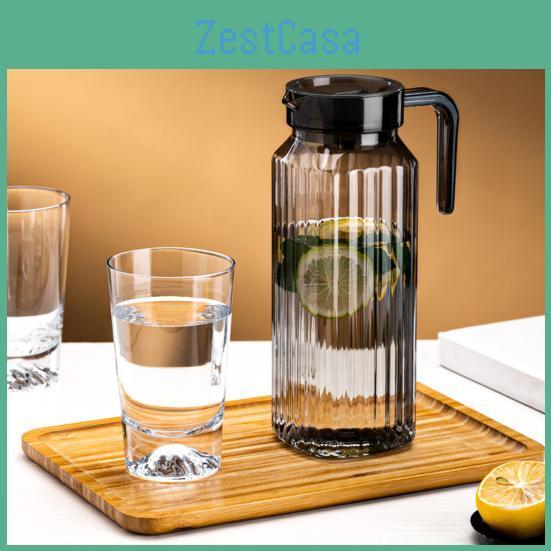 Litre Plastic Pitchers 11 With Lid Bpafree Clear Water Pitcher For Iced Tea Lemonade Unbreakable Beverage Pitcher Fridge Jug For Home Office