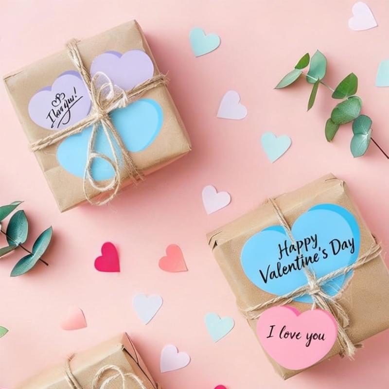 2500Pieces Colorful Heart Shape Sticker Valentines Gift Wrapping Labels for Wedding Party Gift Packaging and Baking