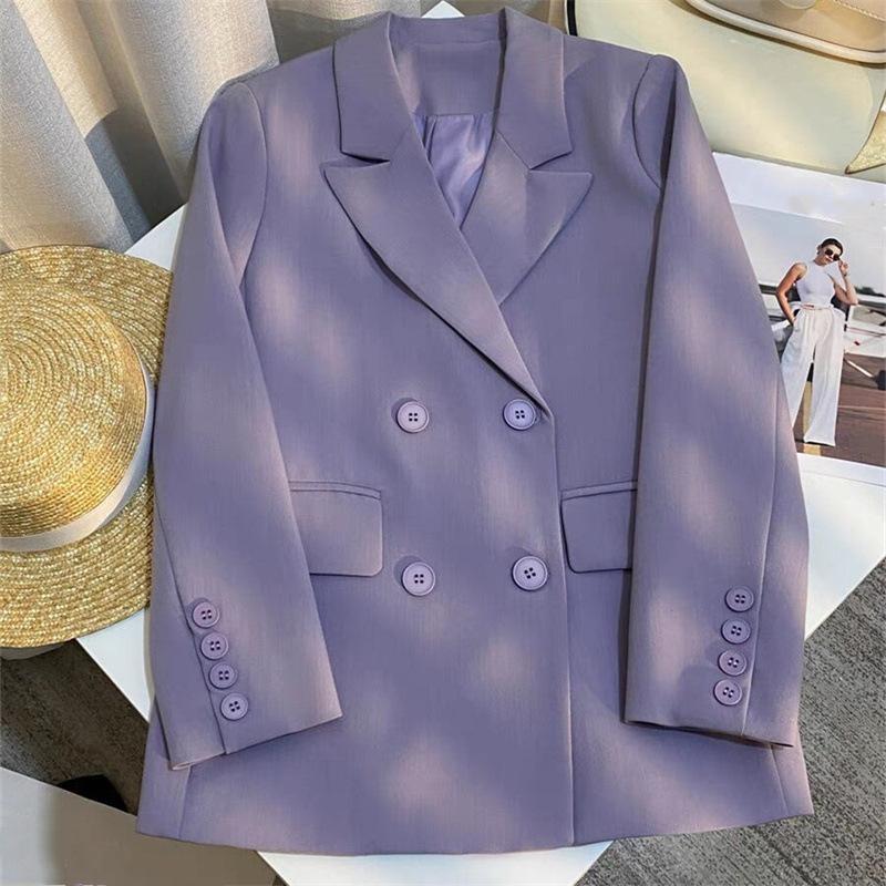 Women Autumn Long Sleeve Office Blazer Jacket Ladies Solid Color Commuter Outwears Coat