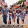 Independence Day Costume Unisex Uncle Sam Hawaiian Jumpsuit For Stage Performances