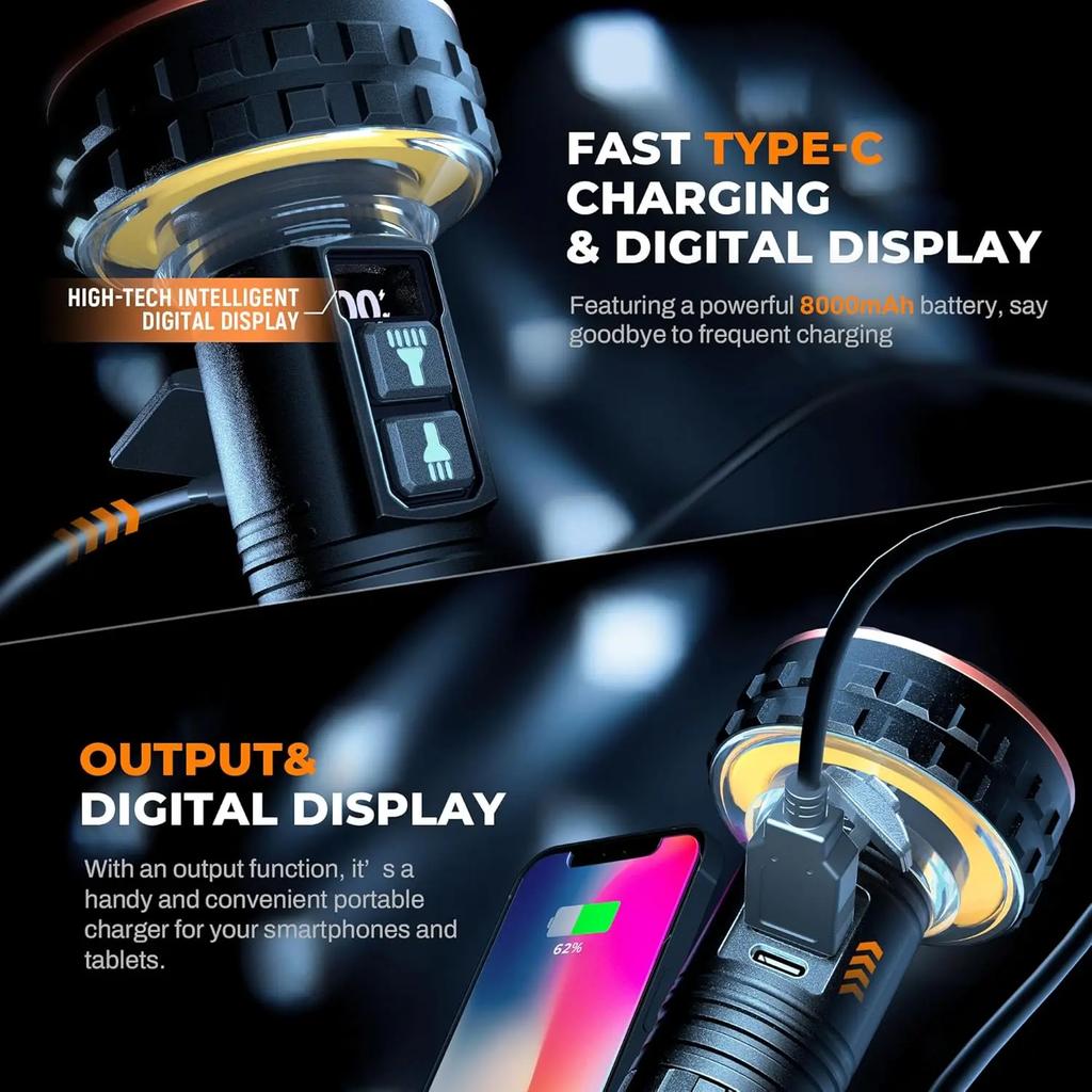 Ultra Bright Long-Range Flashlight Outdoor Strong Light Flashlight Rechargeable Small Mini Portable Household Durable Led Light