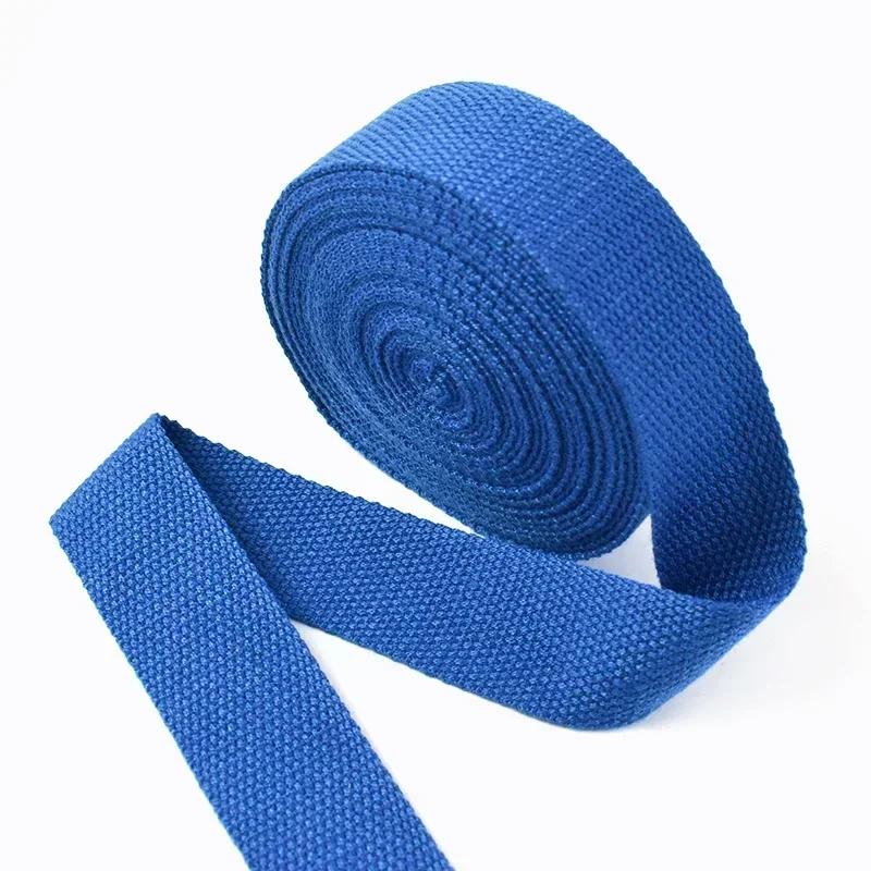 20-50mm Meetee 4M Polyester Cotton Webbings Bands Canvas Strap Tapes for Backpack Clothes Seat Belt Sewing Ribbons Accessories
