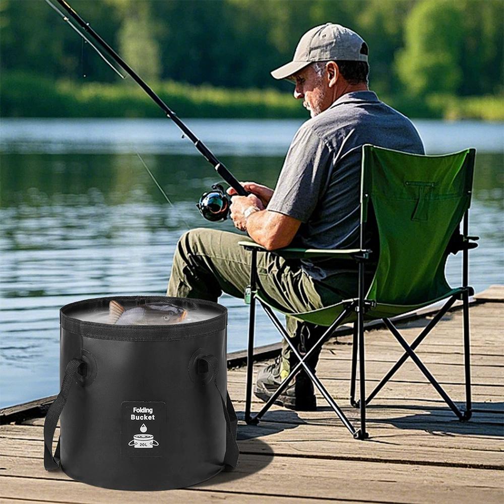 12L 20L Bowl Sink Washing Bag Car Wash Bucket Portable Outdoor Travel Foldable Water Multifunction Folding