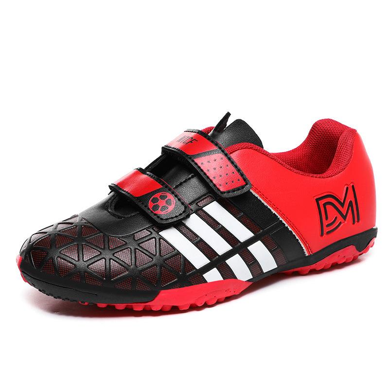 Fußballschuhe Kinder leicht Jugend Klettverschluss Grundschüler lange Nägel gebrochene Nägel flacher Boden Low-Top Sportschuhe Trainingsschuhe