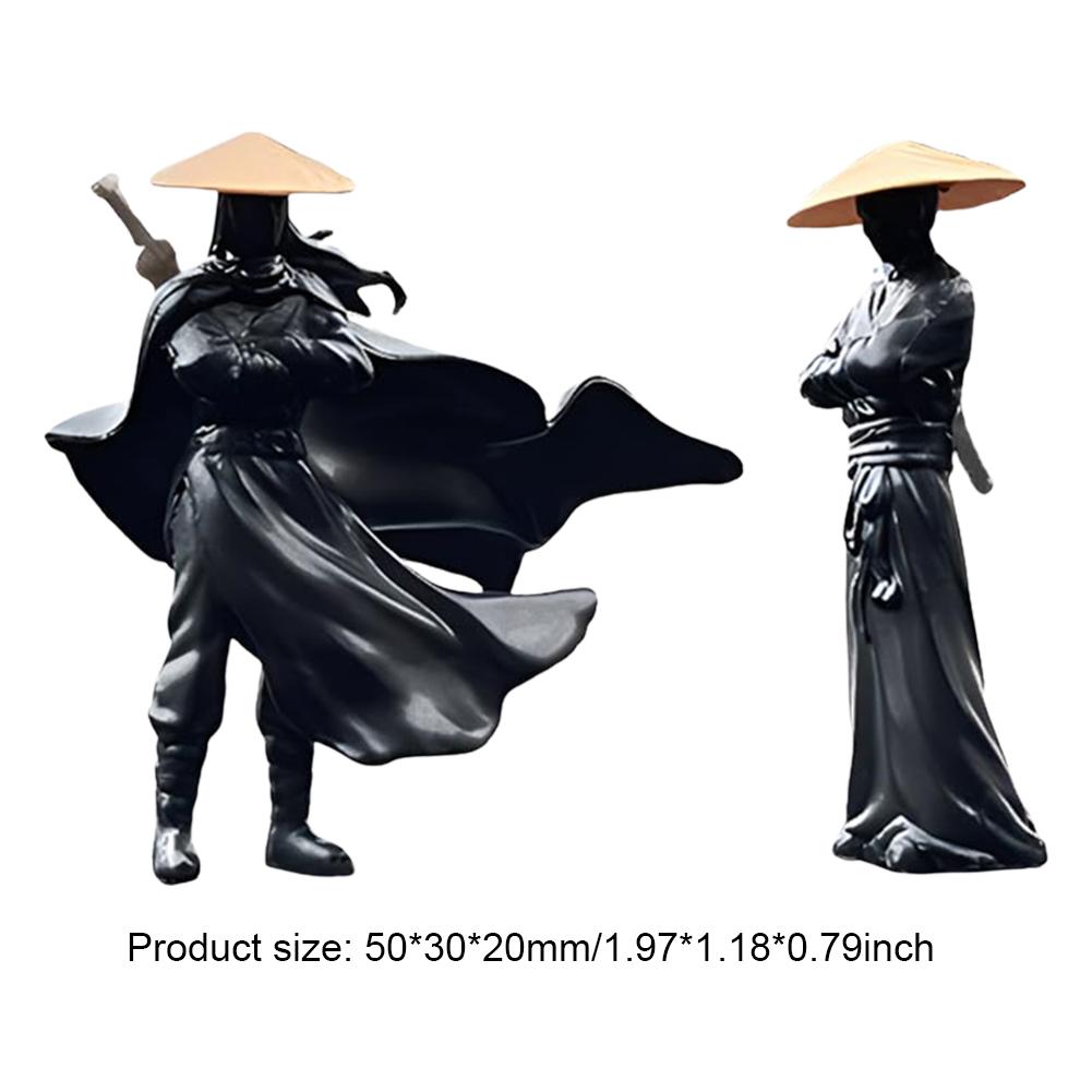 2Pcs Japanese Swordsmen Model Car Interior Accessories Computer Screen Desktop Ornaments  Center Console Decorative Accessories